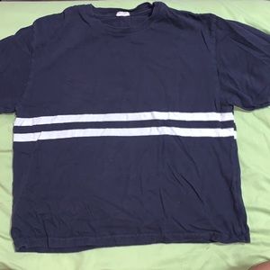 John Galt Blue/White Cropped Tee